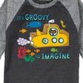 thumbnail image 3 of Pete The Cat - Its Groovy To Imagine - Toddler And Youth Raglan Graphic T-Shirt, 3 of 5
