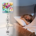 thumbnail image 4 of Square Wall Clock,Colorful Flowers In Glass Vase On Table With Blurred BackgSquare,Silent Non-Ticking Wall Clock Decor for Home Office Kitchen Living Room Bedroom(16inch), 4 of 4
