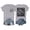 A-Light Gray472, variant on XIAOCHA Pickle Letter Print T Shirt For Women Short Sleeve Crew Neck Front Back Graphic Tee
