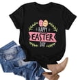 thumbnail image 4 of Pxiakgy Liquidation! Joyeuses Pâques! T-Shirts pour Femmes, T-Shirt Graphique Lapin de Pâques, T-Shirts de Vacances Œuf de Pâques, Mode Féminine Col Rond Manches Courtes T-Shirt Imprimé Noir TG, 4 of 4