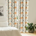 thumbnail image 2 of Ambesonne Botanical Window Curtains, Leaves Branches Circles, Each 28" W x 95" L, Pale Orange Seafoam, 2 of 4