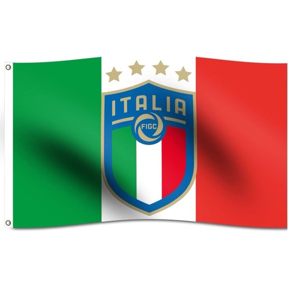 shiyou-New Italian Flag 3x5 Ft,Satin Material With Brass Grommets Italy Banner For Olympics World Cup Home Yard Decoration Gift