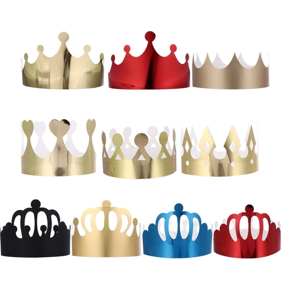 CRILSTYLEO 30-Pack Paper Birthday Crowns Party Supplies for Kids and Adults Celebration Decorations