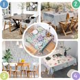 thumbnail image 4 of Pioneer Flower Floral Print Pattern Square Tablecloth,Waterproof Square Table Cover,Wipeable Spillproof Washable Table Cover for Home Kitchen Party Decor 42"X42"(107x107cm), 4 of 6