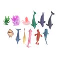 thumbnail image 4 of 12 figuras de animales marinos, divertidas y educativas, con formas vívidas que mejoran las habilidades lingüísticas, modelos de plástico seguros de animales del océano., 4 of 14