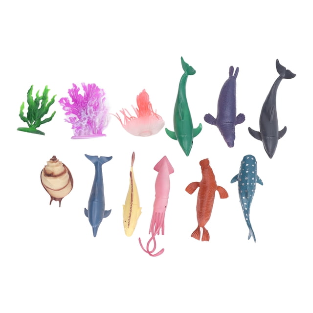 Juguete de modelos de animales del océano, 12 piezas Figura de animales marinos Figura de animales marinos Juguetes educativos para niños Lograr más