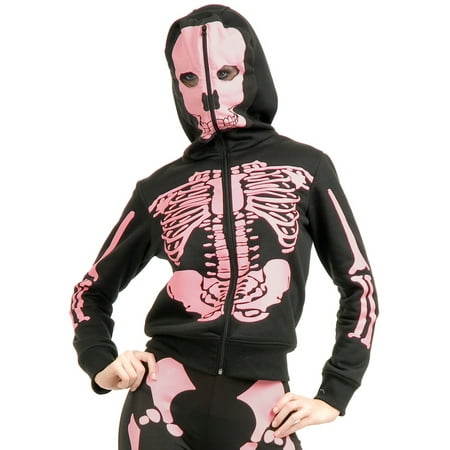 pink skeleton sweatshirt hoodie