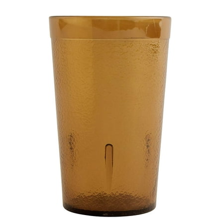 

G.E.T. Heavy-Duty Shatterproof Stackable Plastic Tumbler Cups BPA Free 5 Ounce Amber (Set of 4)
