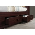 thumbnail image 2 of Hodedah Twin-Size Captain Bed with 3-Drawers and Headboard in Mahogany, 2 of 8