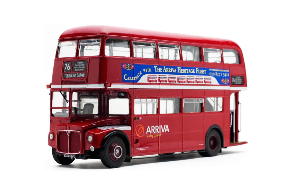 Double Decker Red Bus Model Made of Die Cast Metal and Plastic Parts Small London Red Bus
