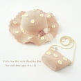 thumbnail image 5 of Girls Sun Hat with Shoulder Bag Set Large Brim Flower Beach Summer Hat Straw Purse Beach Bag Cute Flower Summer Beach Cap, 5 of 7