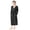 Black, variant on Catalonia Women's Towel Bathrobes, Lightweight Cotton Waffle Full-Length Cloth Robe,Soft Absorbent Robes Home Hotel Spa Long Sleeves Robe,Gray Ash,L