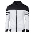 thumbnail image 1 of Babysbule Vestes pour Hommes Liquidation Mode Automne Homme Veste à Empiècements Colorés Chandail Veste Décontractée, 1 of 4