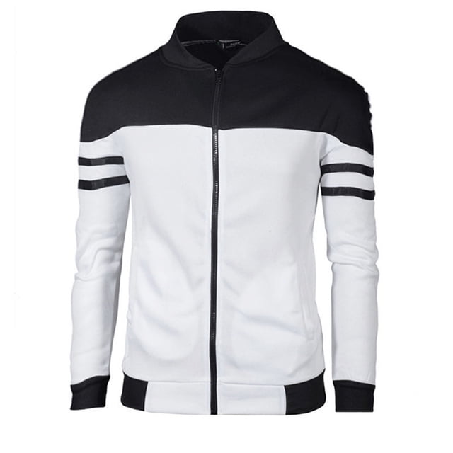 Babysbule Vestes pour Hommes Liquidation Mode Automne Homme Veste à Empiècements Colorés Chandail Veste Décontractée