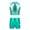 Blue Green, variant on iiniim Kids Girls Sparkly Dance Shiny Crop Tank Tops with Gym Shorts 2 Piece Dancewear Purple 14