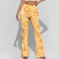 thumbnail image 5 of CHUMUD High Waist Workout Pants for Petite Women Boho Stretchy Floral Gym Flare Pants Tummy Control Yoga Pants Outdoor, 5 of 9