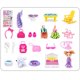 thumbnail image 4 of Juego de casa de muñecas, bolso portátil: casa de ensueño plegable, juguete para juego de imitación, 4 of 8