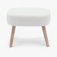 thumbnail image 4 of WestinTrends Genevieve 21" Square Modern Upholstered Cushion Ottoman Foot Stool, Cream, 4 of 11