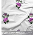thumbnail image 1 of Soimoi Poly Georgette Fabric Leaves & Floral Block Print Sewing Fabric Yard 52 Inch Wide, 1 of 3