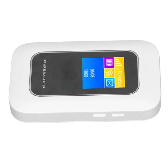 Mobile LTE Hotspot, Long Standby Smooth Portable Screen Display High Gain Stable WiFi Hotspot Device with SIM Card Slot for Hotel