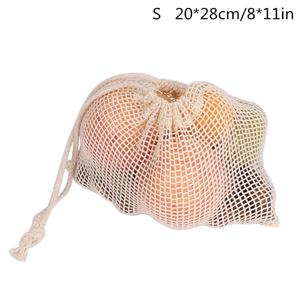 Reusable Cotton Vegetable Bags Home Kitchen Fruit And Vegetable Storage