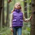 thumbnail image 3 of KAUOD Boys Cargo Puffer Vest Zip up Collar Winter Padded Sleeveless Jackets Kids Toddler Snap Button Pockets down Outwear, 3 of 3