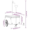 thumbnail image 4 of vidaXL Bike Trailer Black and Red 45 kg Iron, 4 of 5