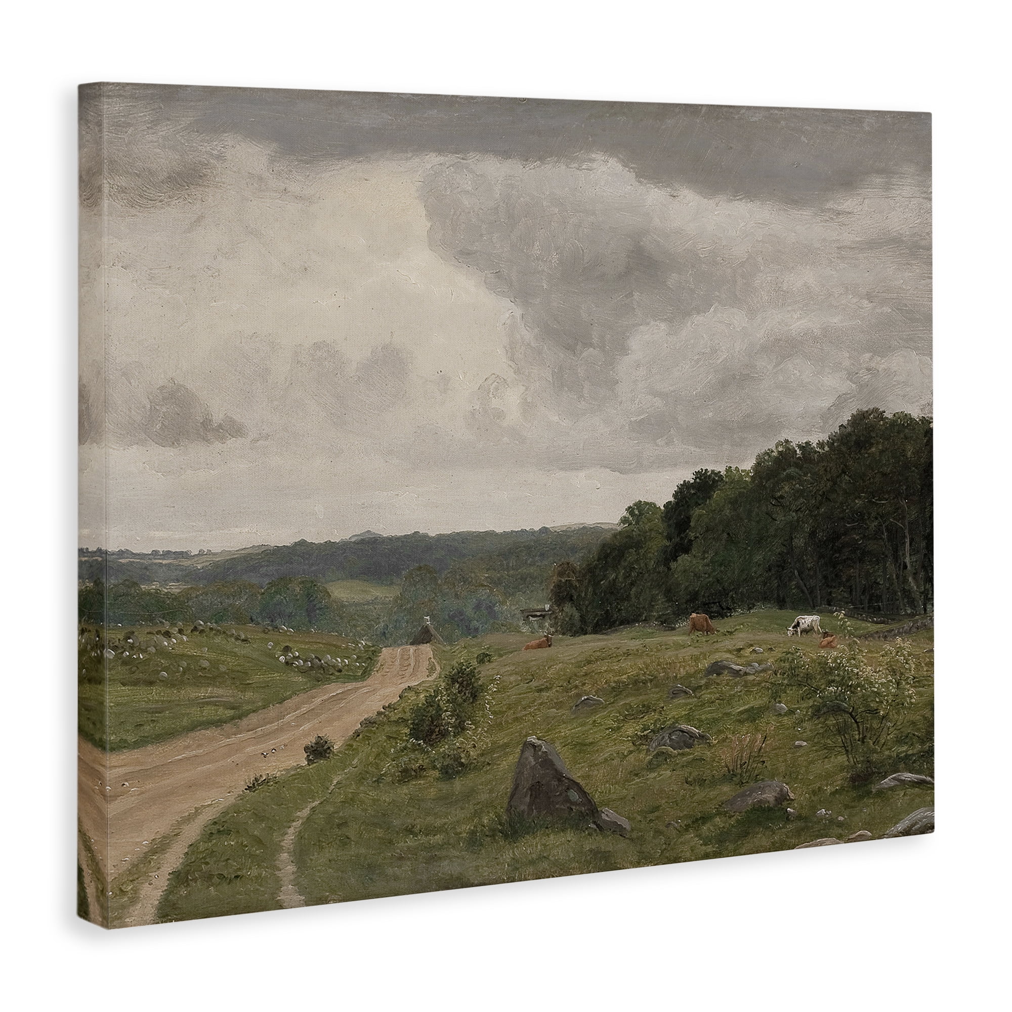 Stupell Industries To The Country Landscape Landscape Painting Gallery Wrapped Canvas Art Print Wall Art, 40 x 30