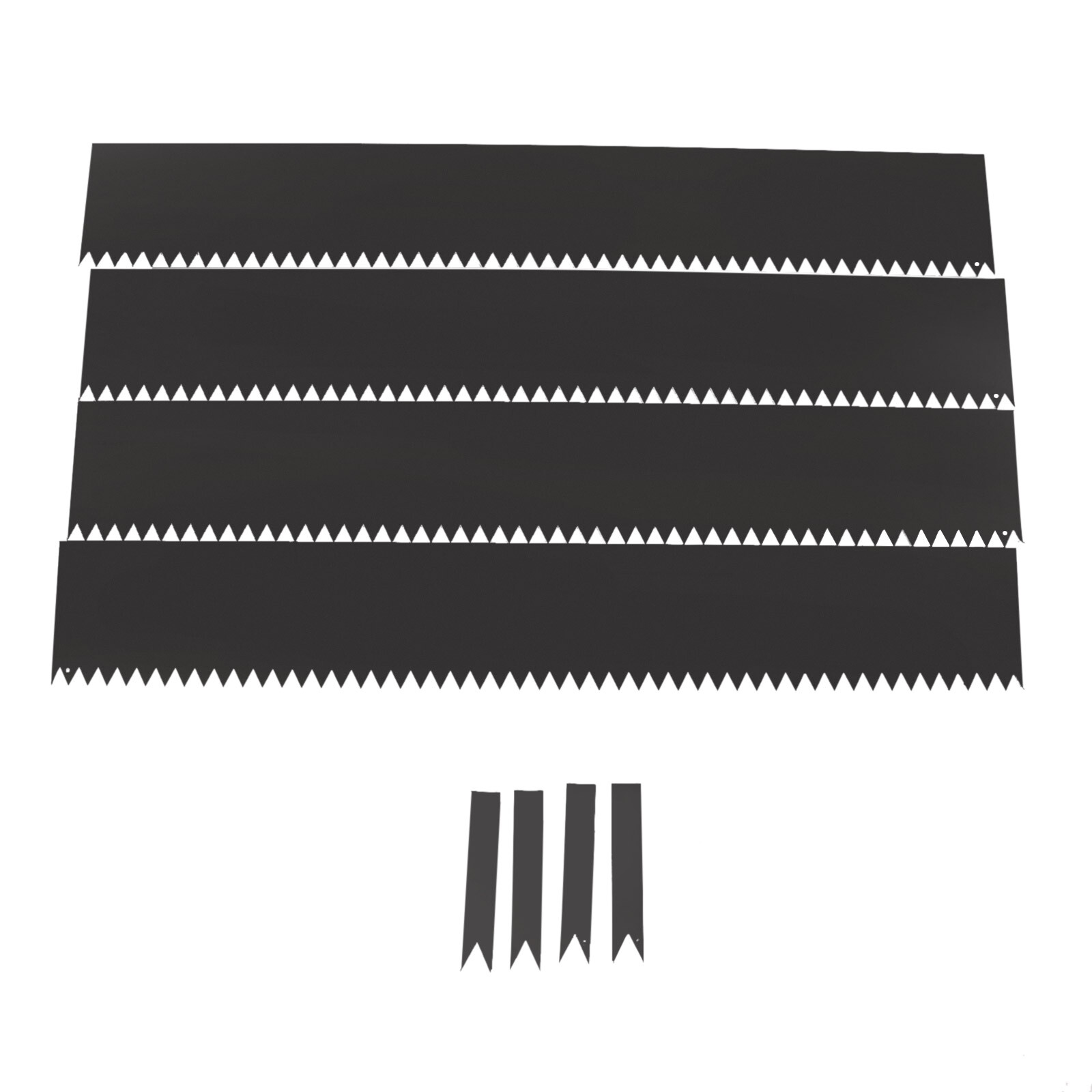 Landscape Edging 4Pc 6 inch Bendable Metal Garden Barrier Lawn Border Black for Gardens, Paths, Lawns