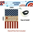 thumbnail image 5 of Patriotic 4th of July House Flag 28 x 40 Inch Double Sided Burlap One Nation Under God Memorial Day Independence Day Large Yard Flag Holiday Farmhouse Seasonal Outdoor Outside Decoration, 5 of 6