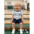 thumbnail image 5 of BemeyourBBs Newborn Baby Boys Summer Clothes Outfit Baby Boy Golf Outfit 0 3 6 9 12 18 Months Cute Golf Embroidery Short Sleeve Striped Romper with Pockets Shorts 2Pcs Set, 5 of 9