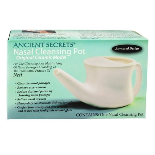 Ancient Secrets Nasal Cleansing Pot Lead Free, Ceramic, 1 Unit, 2 Pack