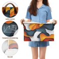 thumbnail image 5 of Yayeee Foldable Storage Basket for Shelves with Handles Waterproof Cloth Bins, Abstract Wavy, 5 of 7