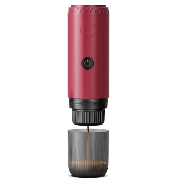 Cafetera Exprés Eléctrica Portátil Inalámbrica para Cápsulas, Ideal para Viajes en Coche y Camping. C