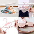 thumbnail image 4 of Baby Hangers, 10 Pieces Kids Hangers, Plastic Clothes Racks For Babies, Plastic Clothes Hangers, For Baby T-shirts, Sweaters, Pants (pink, White), 4 of 5