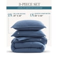 thumbnail image 5 of Casa Platino Pre-Washed Queen Sized Comforter Bedding Set- Includes a Queen Comforter and 2 Queen Pillow Shams - Estate Blue Comforter Set Queen - Cozy Bedding Queen Size Comforter Set- Estate Blue, 5 of 9
