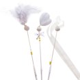 thumbnail image 1 of Cat Teaser Stick Cute 3PCS Fake Feather Soft Cat Wand Toy Pet Interactive Toy, 1 of 10