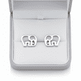 thumbnail image 3 of SilverCloseOut Elephant Earrings, Sterling Silver, Elephant Studs, 3 of 7