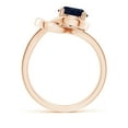 thumbnail image 2 of Angara Natural 2.2 Ct. Blue Sapphire Solitaire Ring in 14K Rose Gold for Women (Ring Size: 3.5), 2 of 12