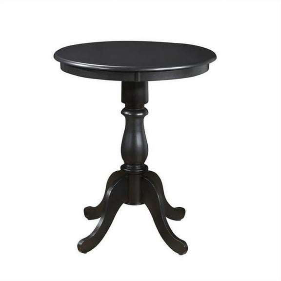 Carolina Chair & Table Fairview Round Pedestal Bar Table, Antique Black - 30 in.