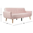 thumbnail image 4 of SAFAVIEH Bushwick Foldable Futon Bed Blush / Natural, 4 of 7