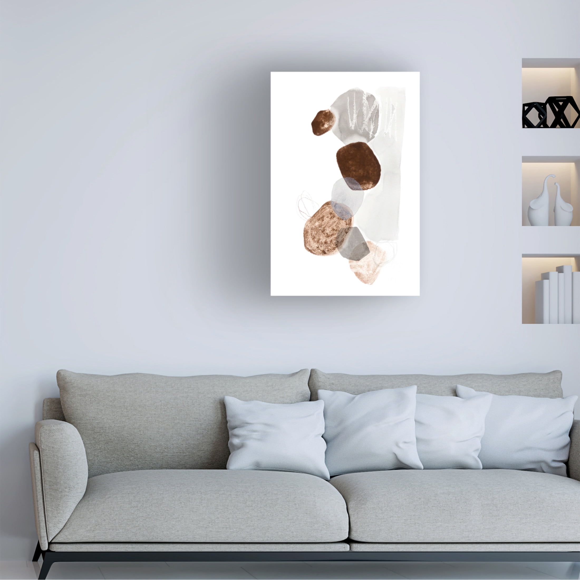 Canvas Wall Art - Simone Christen 'Balancing V' Wall Art for Living Room, Bedroom, or Office Décor by Trademark Fine Art - 30 x 47 Inches