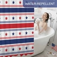 thumbnail image 6 of 4th of Shower Curtain, 48" x 72", July USA Flag Red Blue Stripes Waterproof Bathroom Curtain Washable Shower Curtain Set with 12 Hooks, 6 of 9