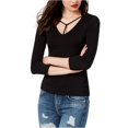 thumbnail image 1 of Blusa Floral Guess para mujer negro extragrande Pullover, 1 of 2
