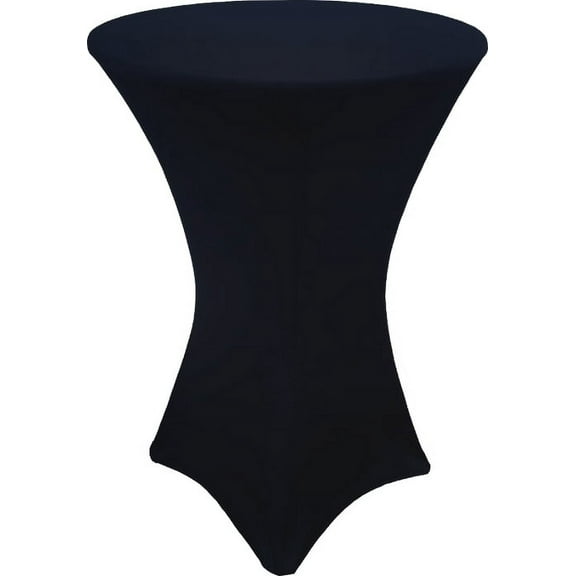 30 x 42 Black Stretch Fitted Spandex Highboy Cocktail Cover -by Banquet Tables Pro