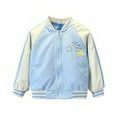thumbnail image 6 of GYRATEDREAM Girls Baseball Jacket School Varsity Uniform Casual Sweatshirt Kids Jacket Coat Baseball Horse Print for 3Y Blue, 6 of 6
