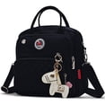 thumbnail image 1 of Bolso pequeño impermeable para pañales de bebé, bandolera y mochila - negro, 1 of 3