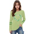 thumbnail image 3 of Blusas y camisas de manga larga con cuello redondo, moda del Día de San Patricio, blusa informal con estampado bonito de manga larga para niños y niñas., 3 of 5