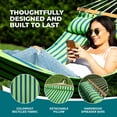 thumbnail image 4 of Bliss Hammocks Caribbean Hammock with Pillow & Hardware, 48" Wide, Mediterranean Stripe, 4 of 12