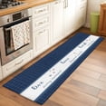 thumbnail image 2 of Blue Plaid 2'x6' Runner Rugs for Hallway Kitchen Bedside Non Slip Washable, Country Live Love Laugh Text Star Love Heart Entryway Rug Runners with Rubber Backing, Long Carpet Runner for Laundry Room, 2 of 8